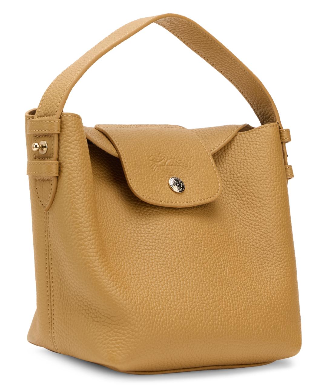 LONGCHAMP Бежевая кожаная сумка через плечо, фото 2