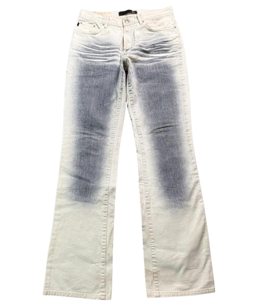 JUST CAVALLI Белые хлопковые джинсы скинни, фото 1