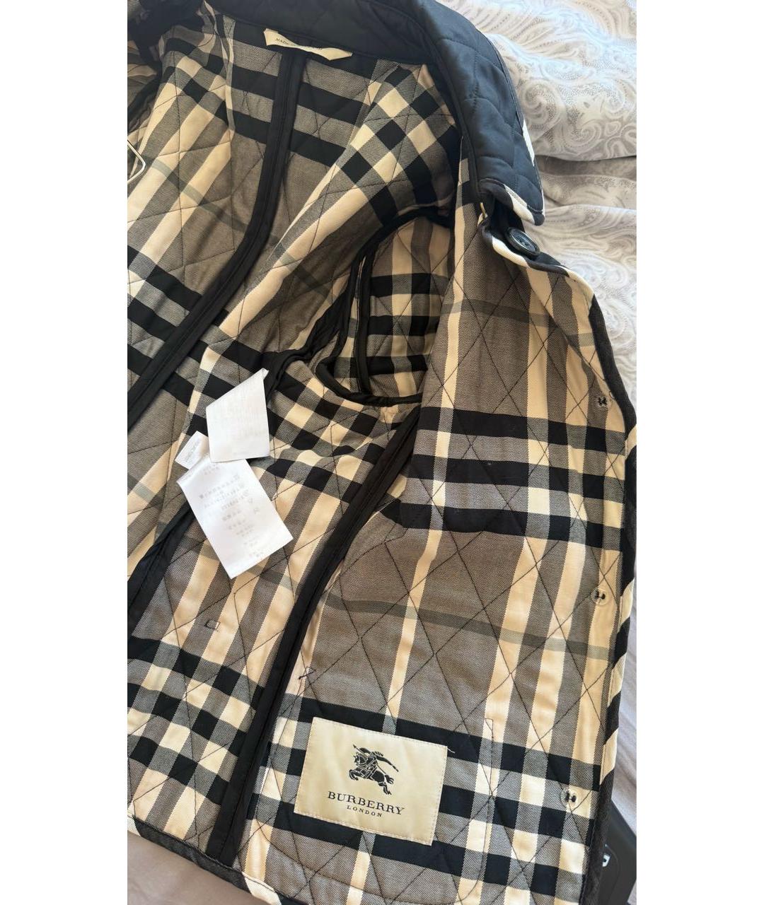 BURBERRY Темно-синяя полиэстеровая куртка, фото 5