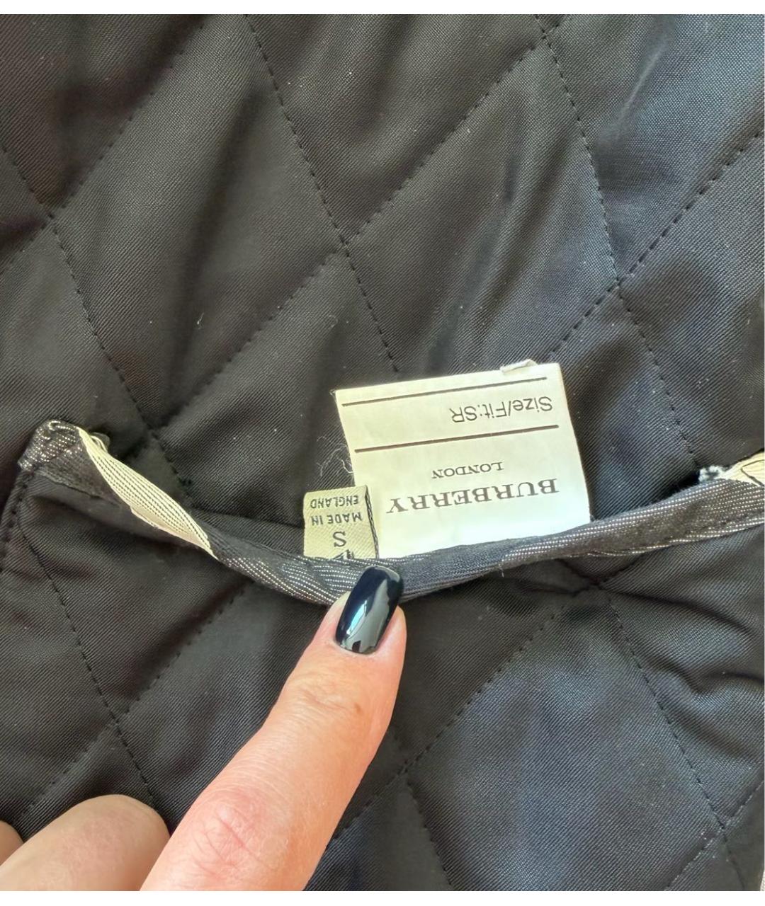BURBERRY Темно-синяя полиэстеровая куртка, фото 6