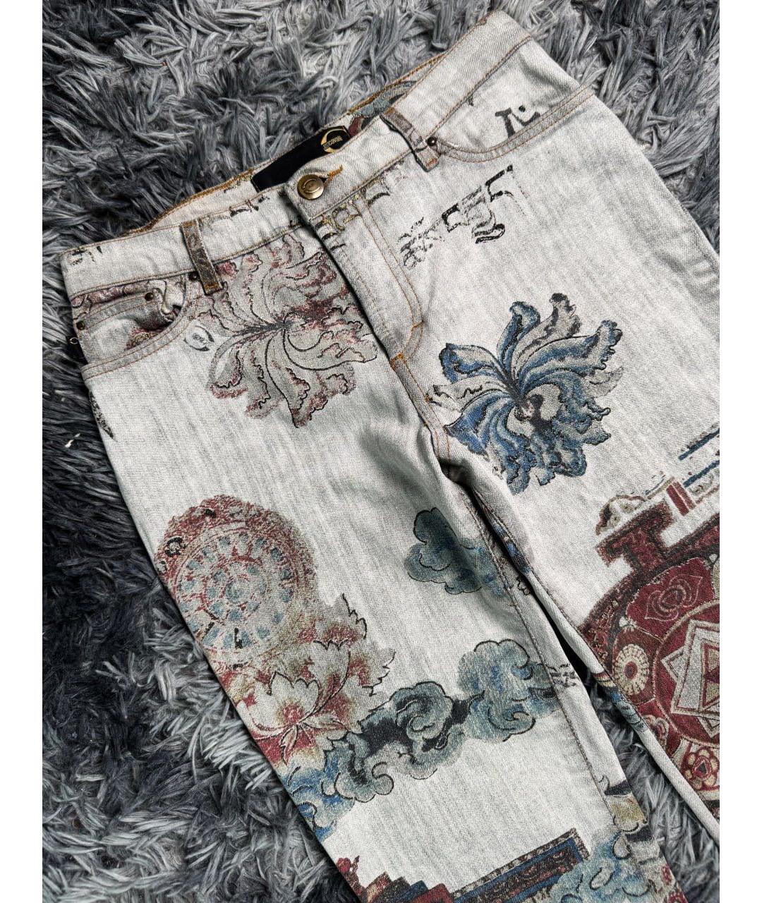 JUST CAVALLI Мульти хлопковые прямые джинсы, фото 4