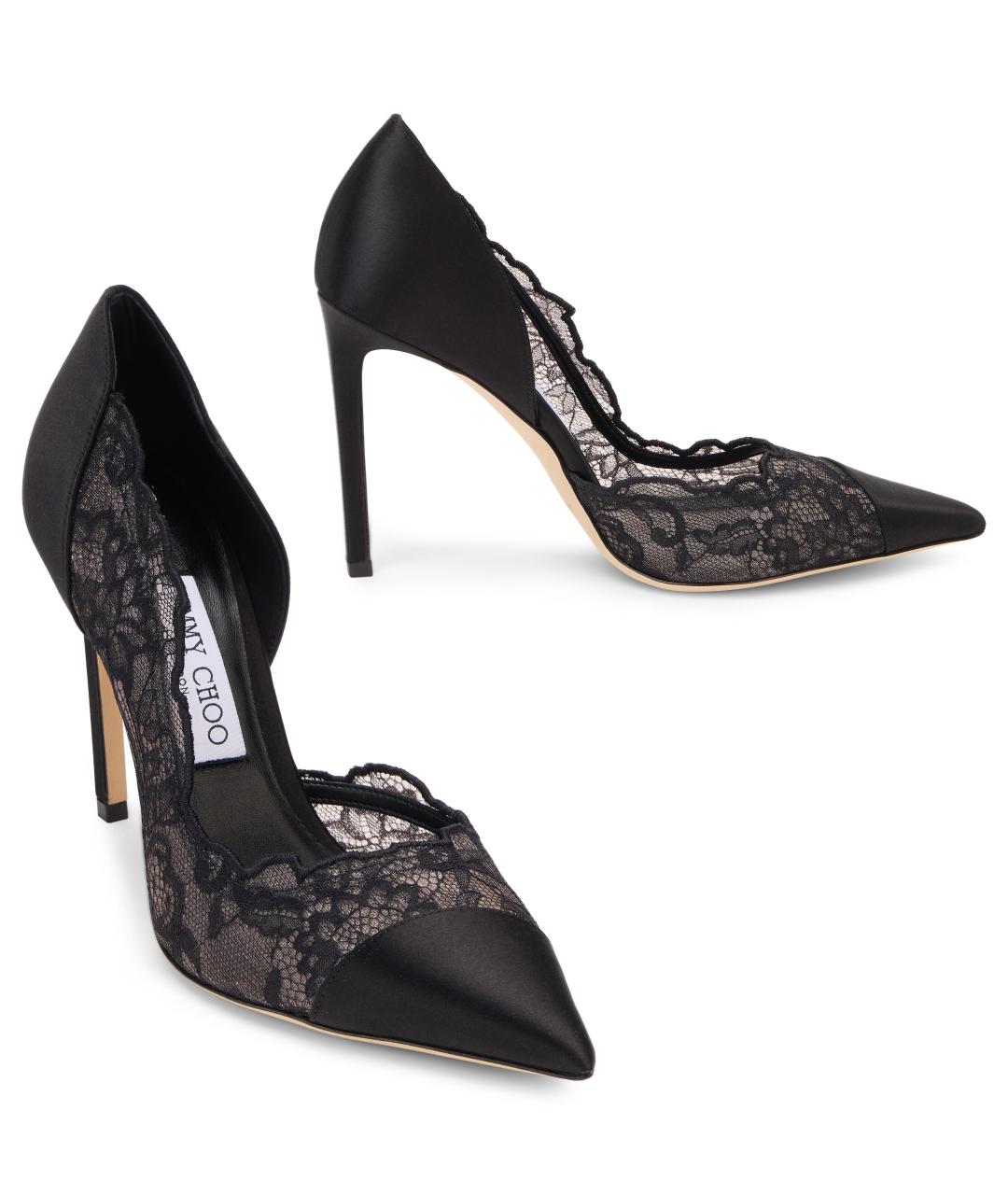 JIMMY CHOO Черные текстильные туфли, фото 2