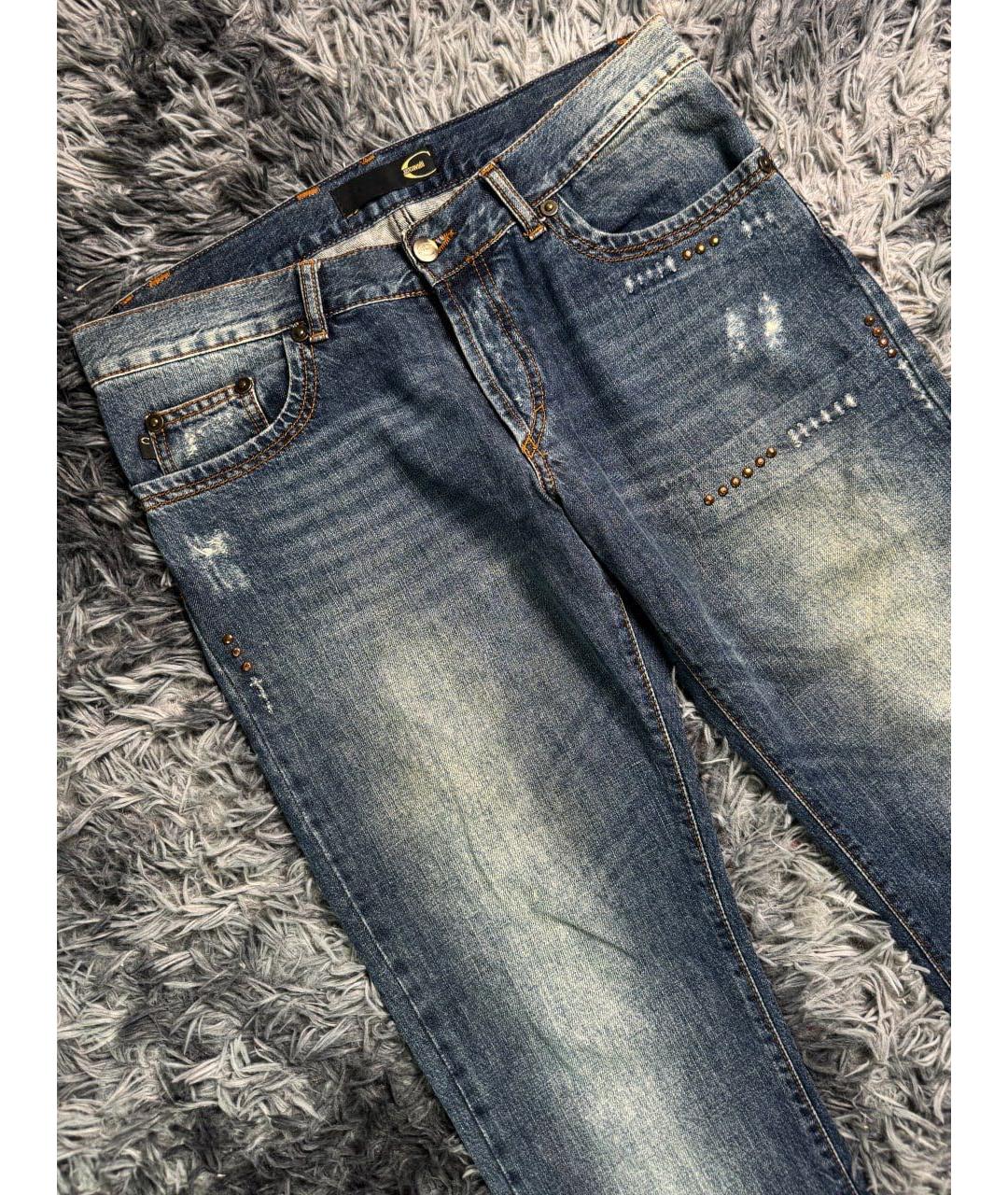 JUST CAVALLI Синие хлопковые джинсы скинни, фото 4