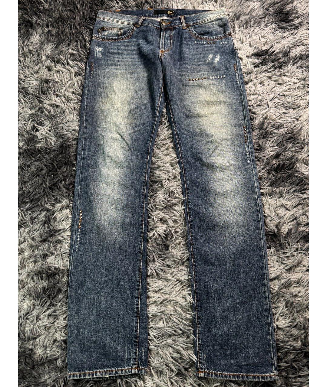 JUST CAVALLI Синие хлопковые джинсы скинни, фото 9