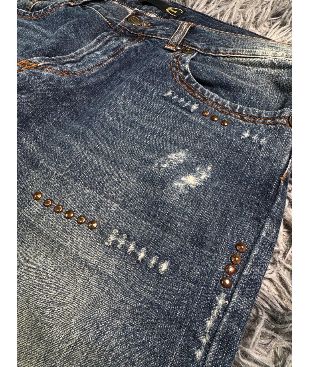 JUST CAVALLI Синие хлопковые джинсы скинни, фото 7