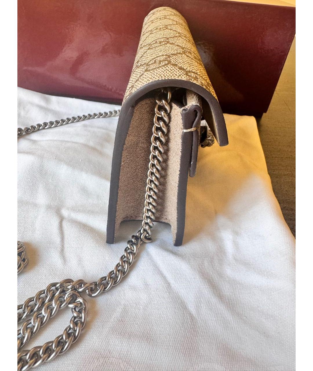 GUCCI Хаки кожаная сумка с короткими ручками, фото 5