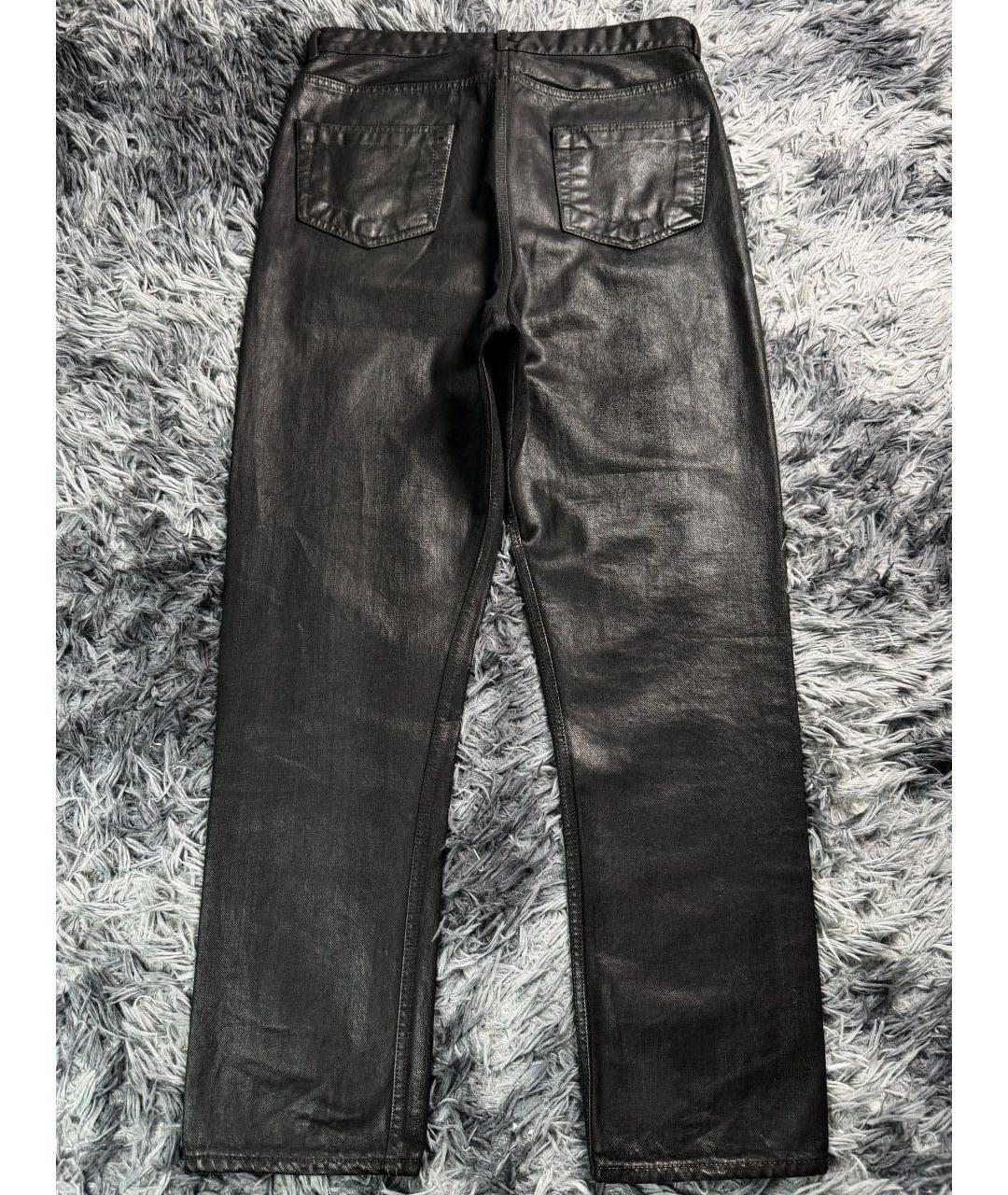 RICK OWENS Черные хлопковые прямые джинсы, фото 2