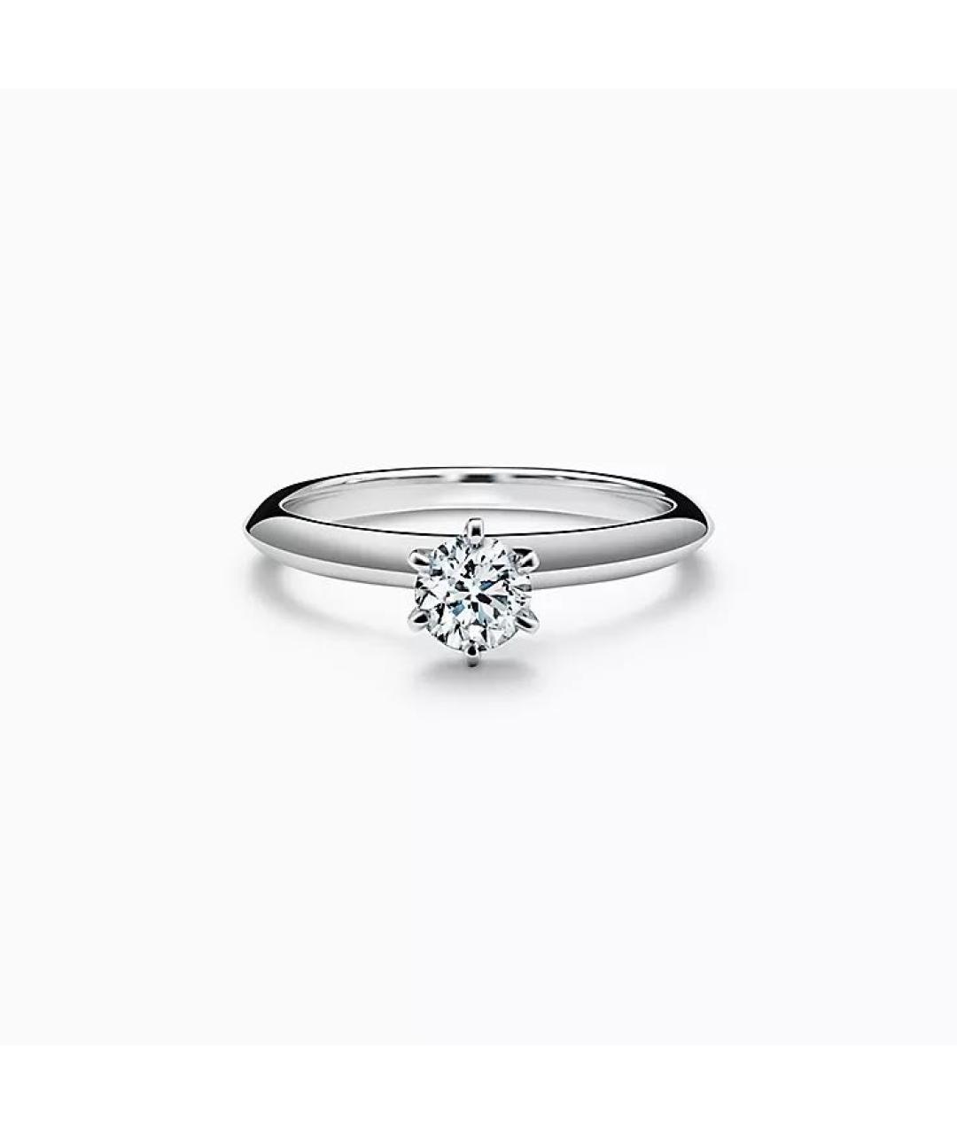 TIFFANY&CO Белое платиновое кольцо, фото 7
