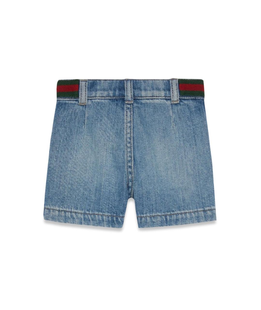 GUCCI Голубые хлопковые брюки и шорты, фото 2