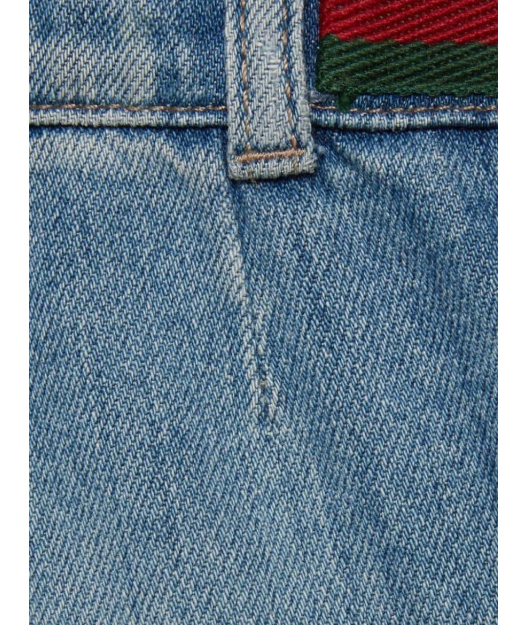 GUCCI Голубые хлопковые брюки и шорты, фото 3