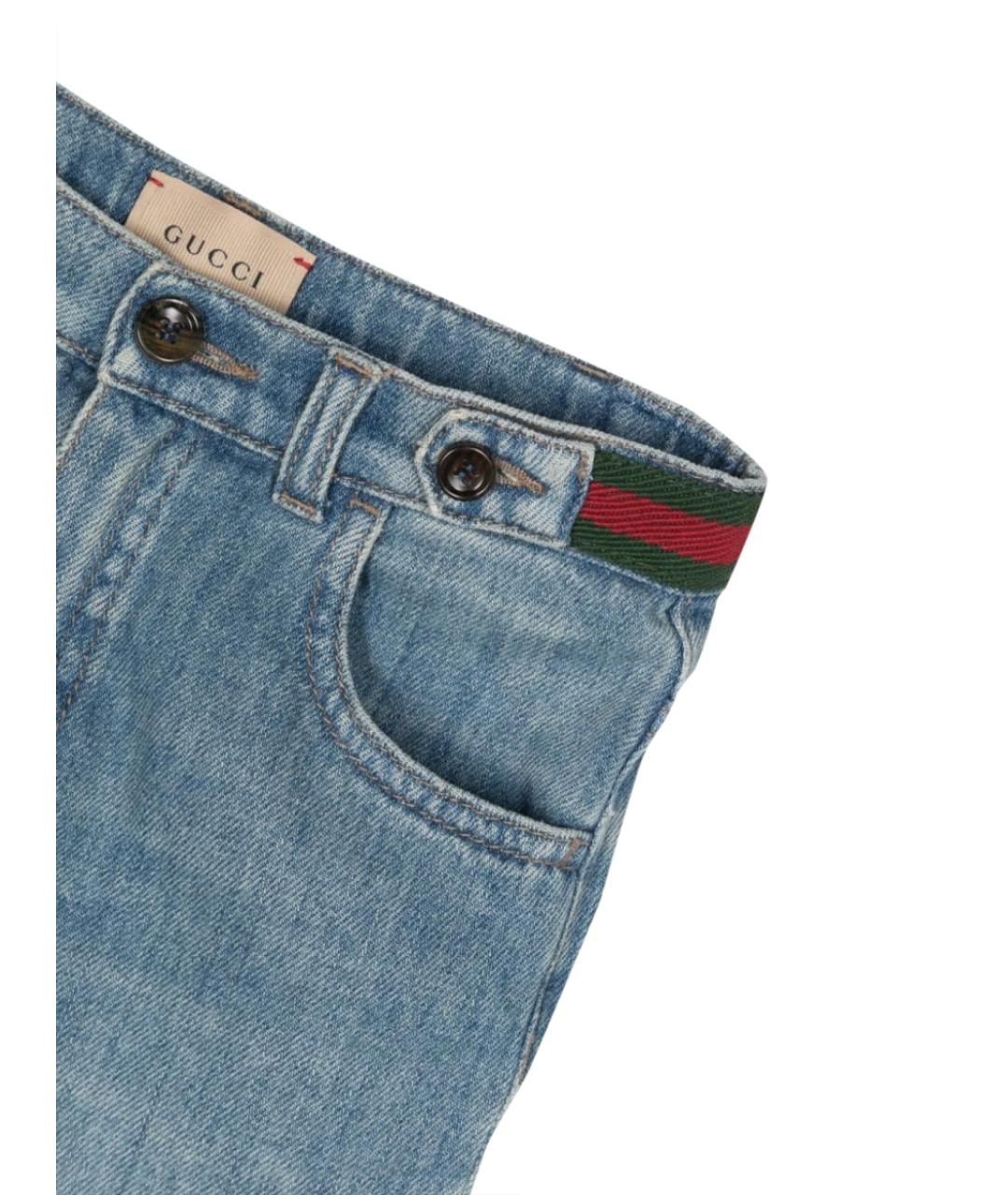 GUCCI Голубые хлопковые брюки и шорты, фото 3