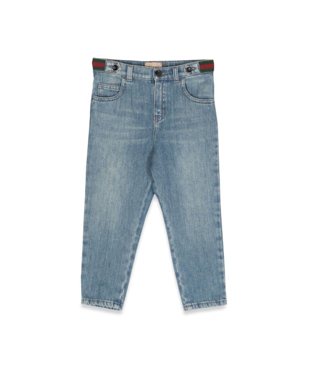 GUCCI Голубые хлопковые брюки и шорты, фото 1