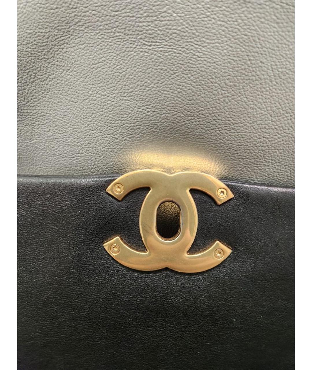 CHANEL Черная кожаная сумка через плечо, фото 8