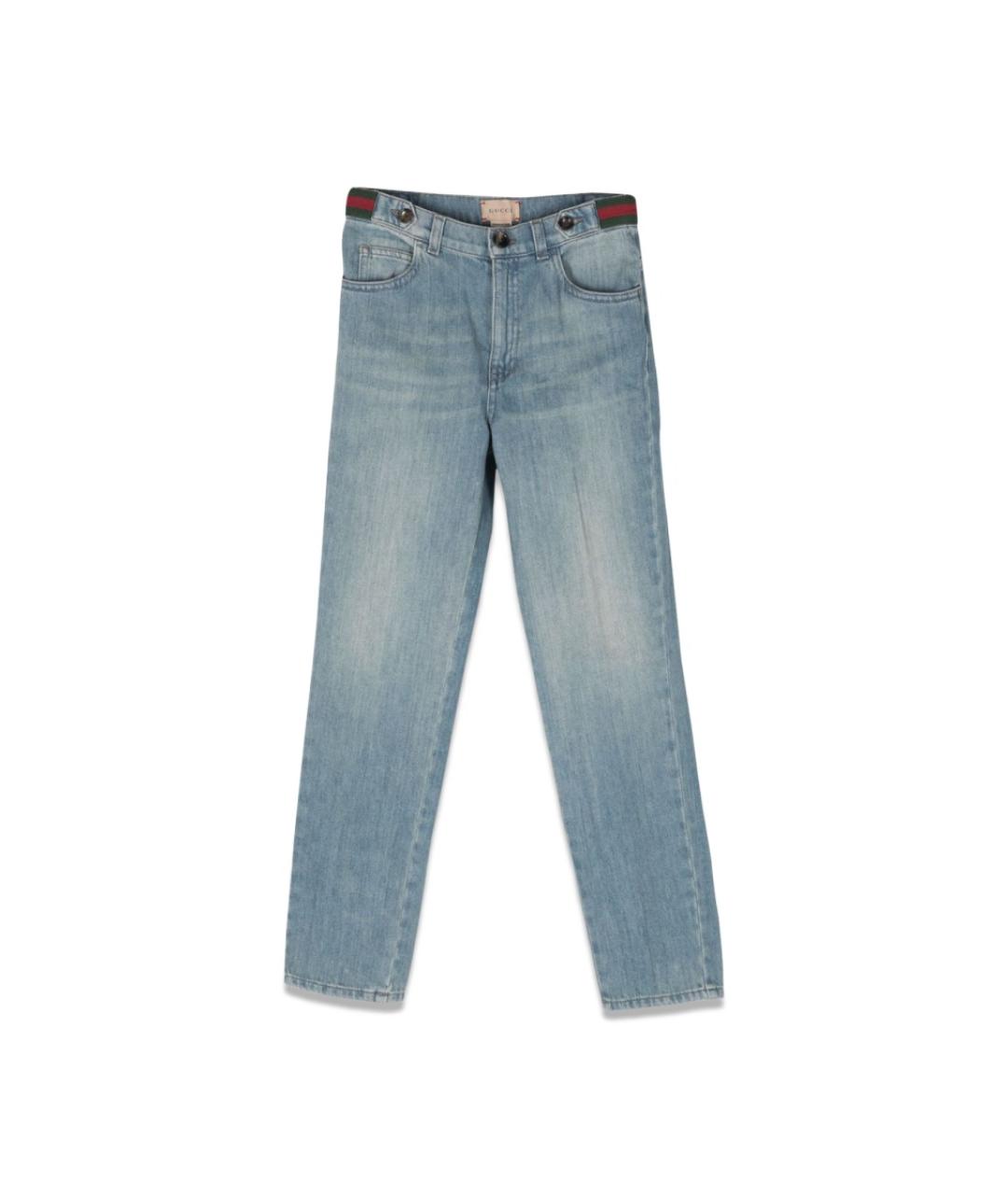 GUCCI Голубые хлопковые брюки и шорты, фото 1
