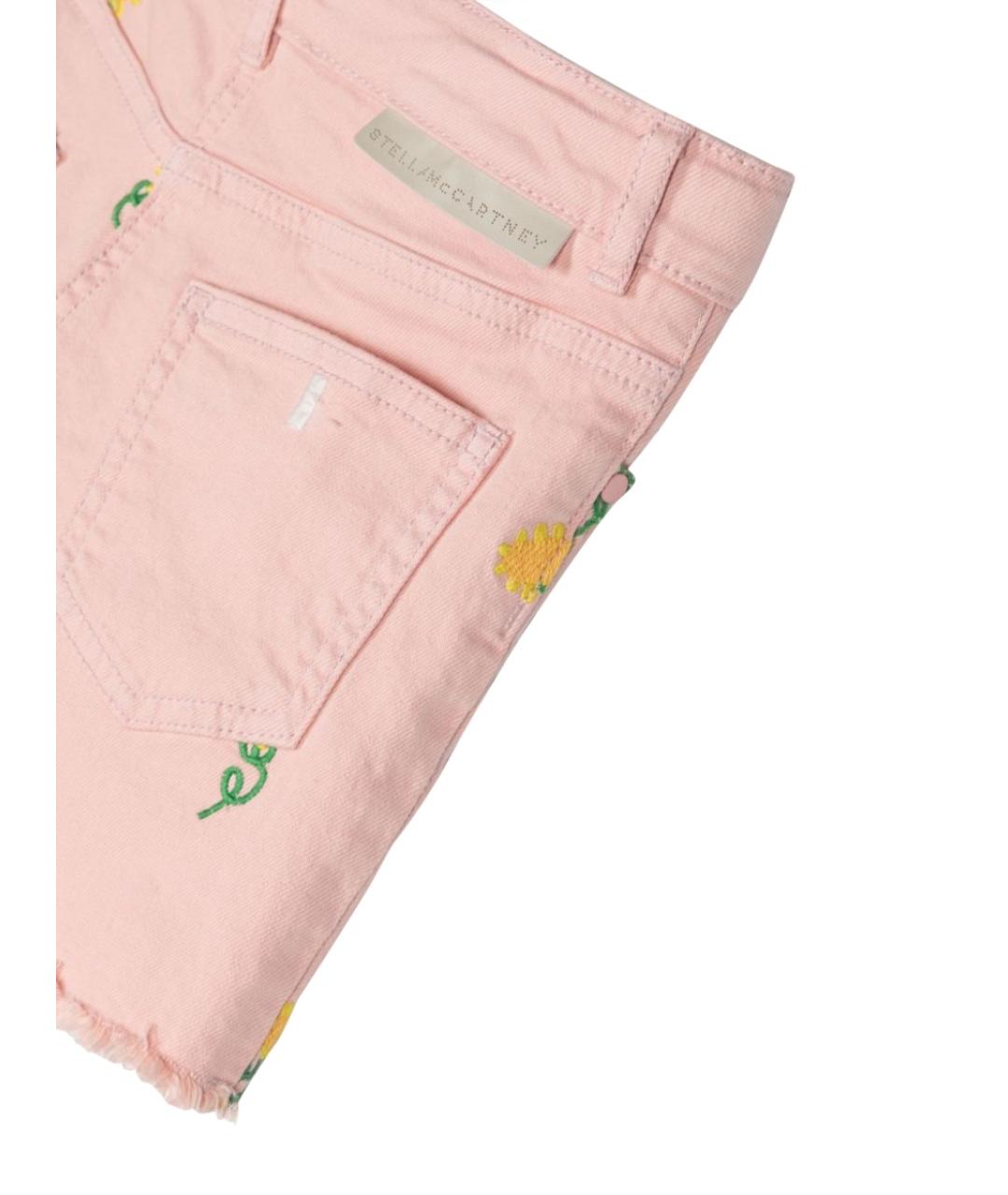 STELLA MCCARTNEY Розовые хлопковые брюки и шорты, фото 3