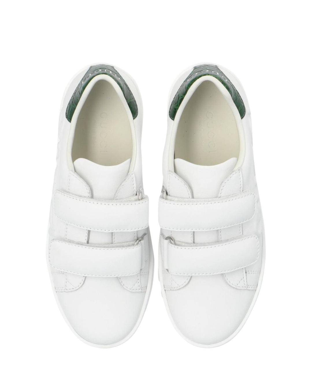 GUCCI Белые кожаные кеды, фото 2