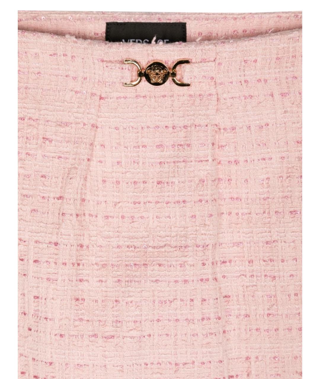 VERSACE Розовая хлопковая юбка, фото 5