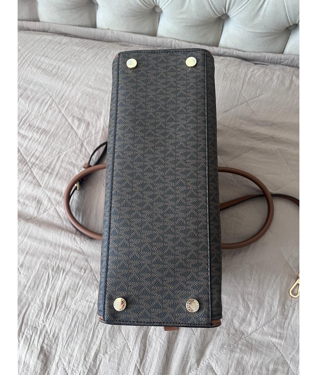 MICHAEL KORS Коричневая сумка через плечо из канвы, фото 7