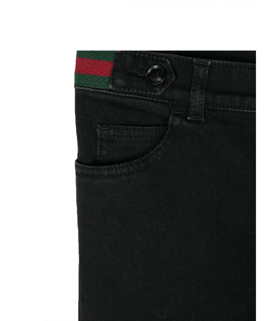 GUCCI Черные хлопковые детские джинсы, фото 3