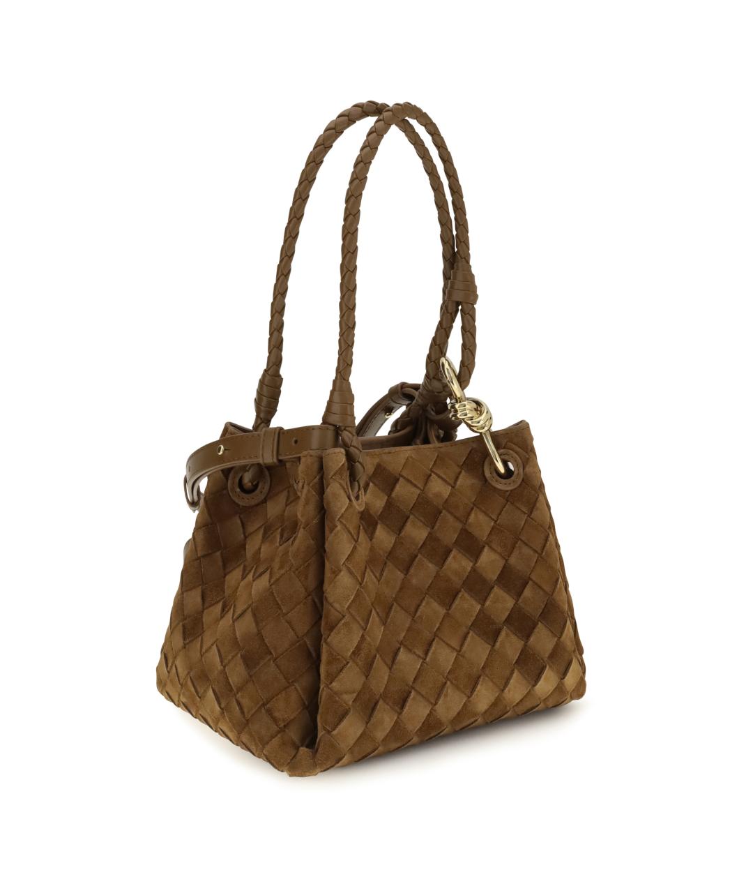 BOTTEGA VENETA Коричневая замшевая сумка через плечо, фото 2
