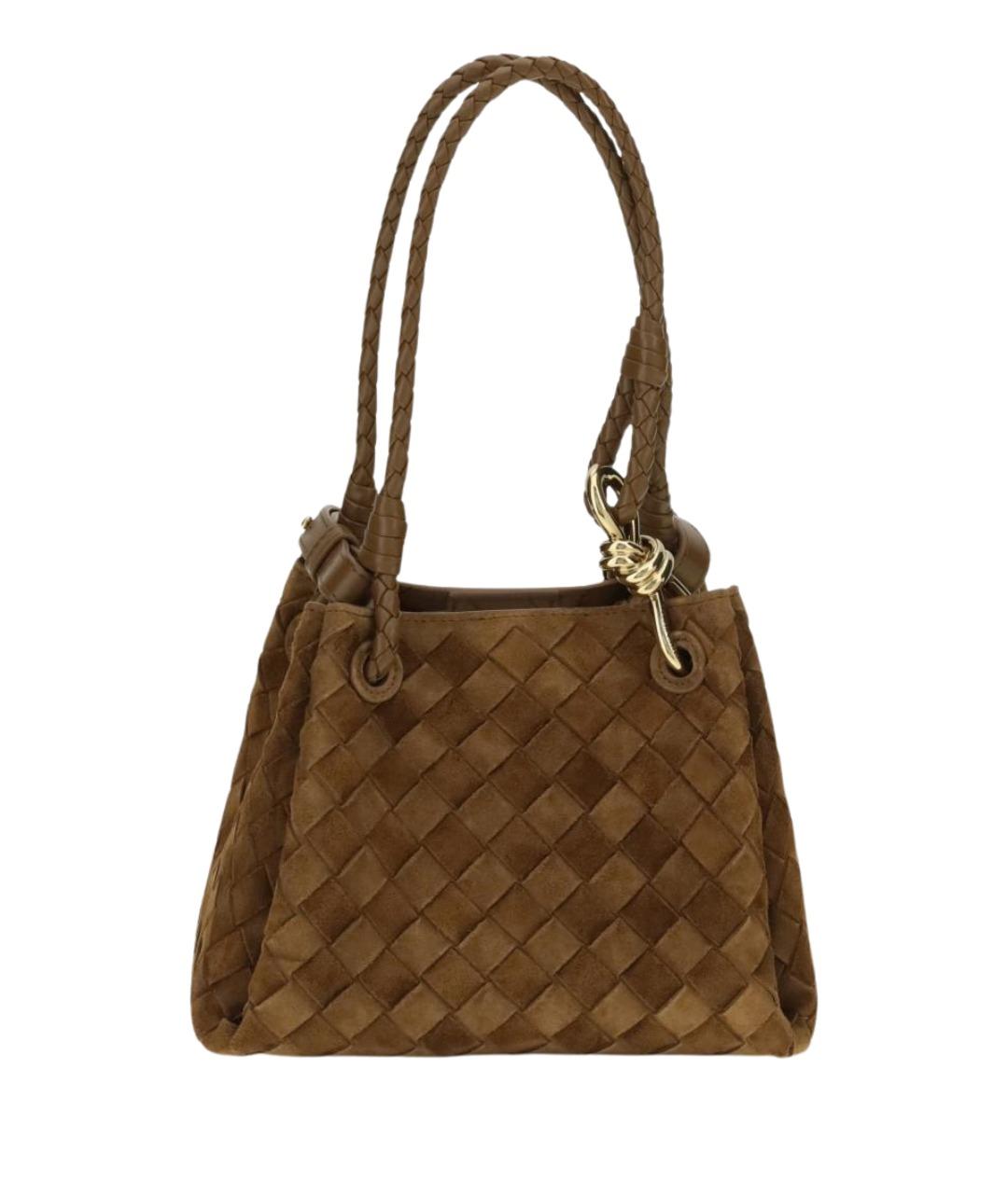 BOTTEGA VENETA Коричневая замшевая сумка через плечо, фото 1