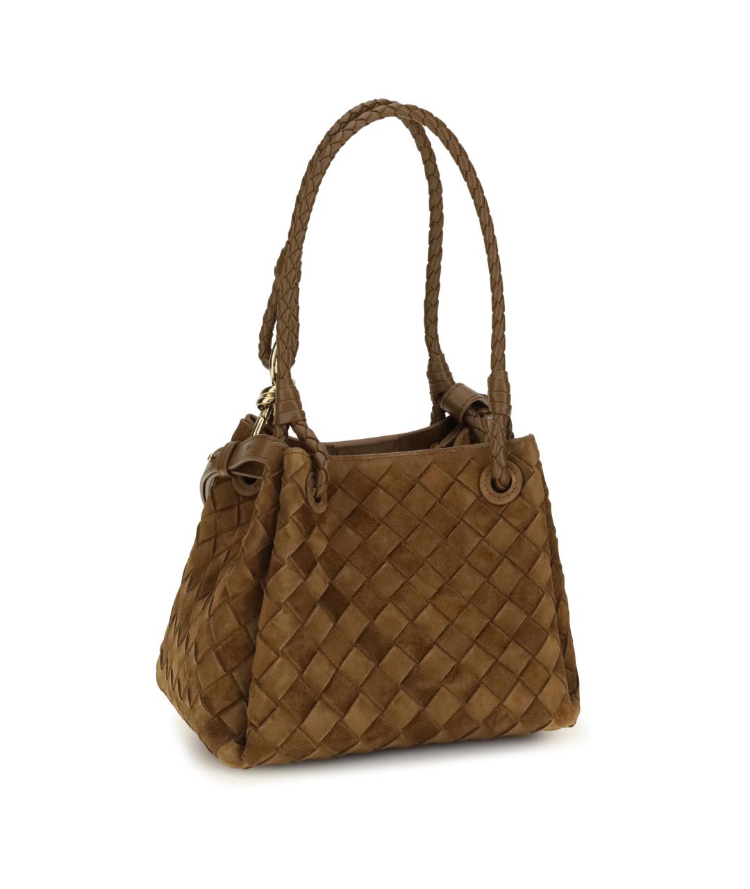 BOTTEGA VENETA Коричневая замшевая сумка через плечо, фото 3
