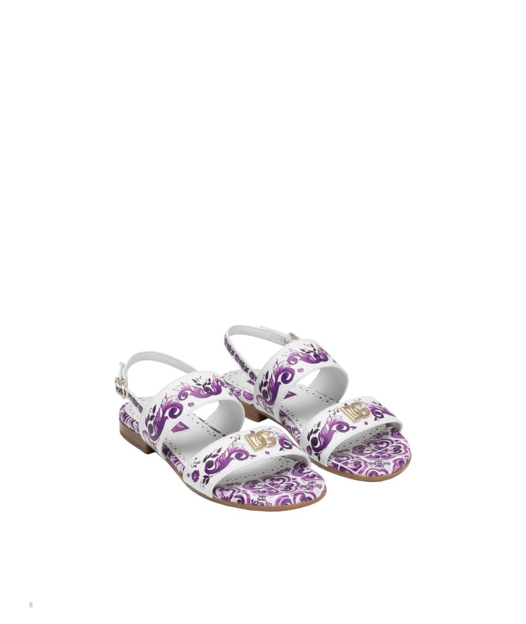 DOLCE&GABBANA Мульти кожаные сандалии и шлепанцы, фото 3