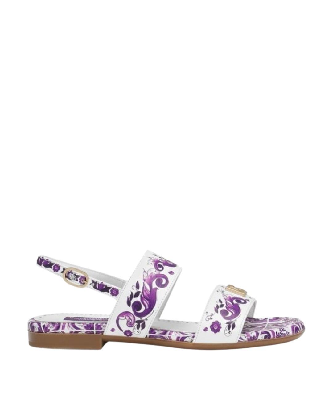 DOLCE&GABBANA Мульти кожаные сандалии и шлепанцы, фото 1