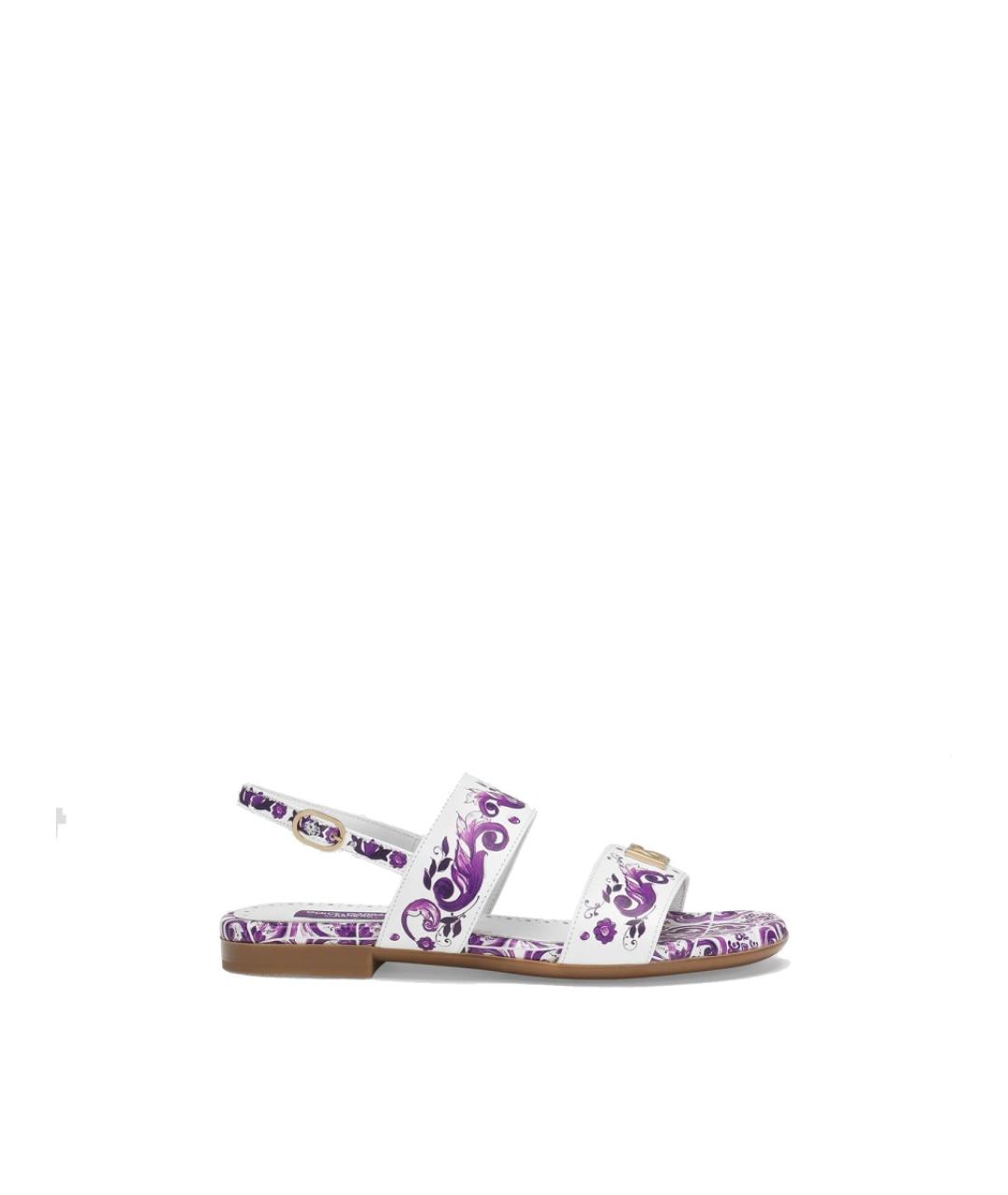 DOLCE&GABBANA Мульти кожаные сандалии и шлепанцы, фото 5