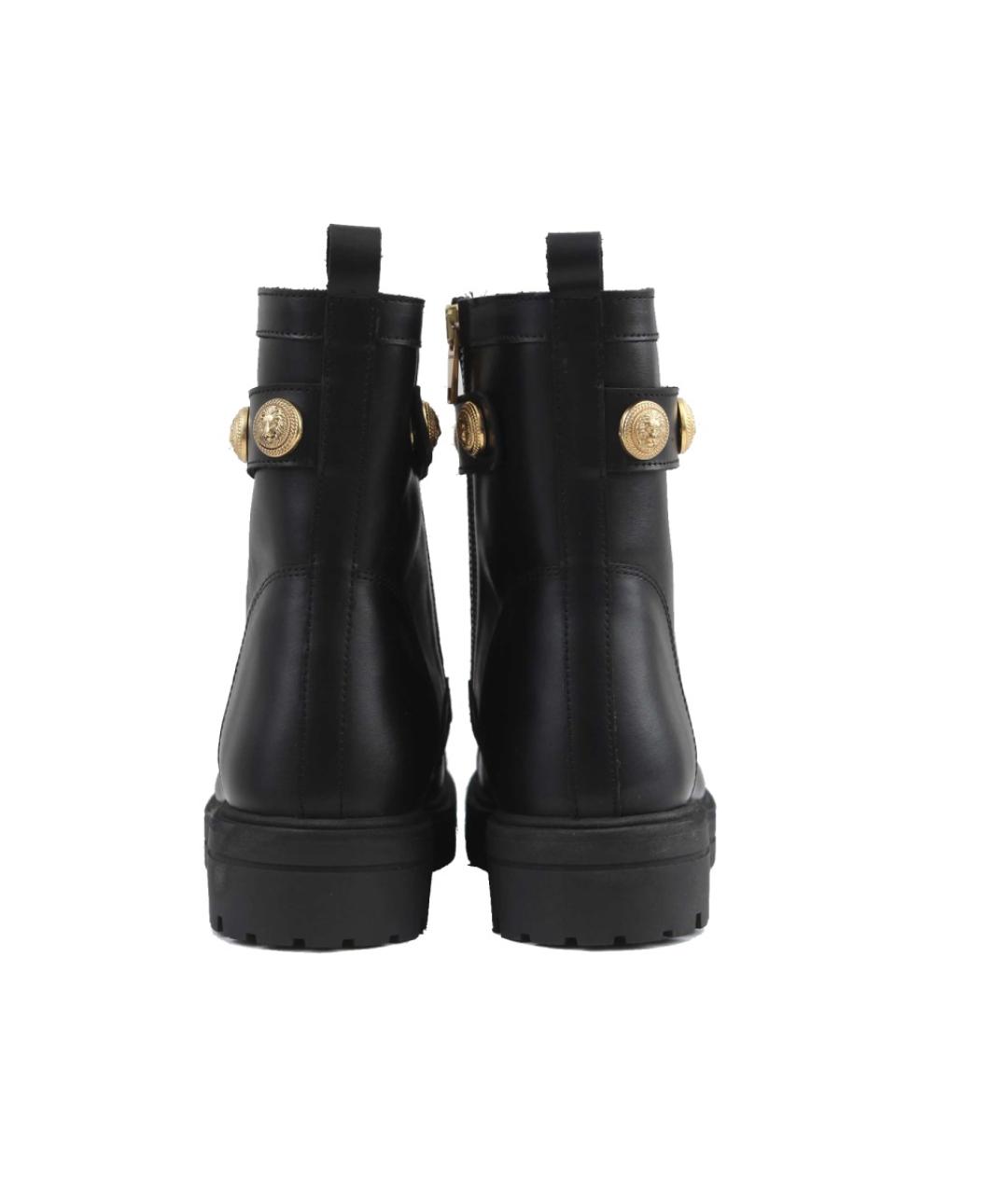 BALMAIN Черные кожаные ботинки, фото 4