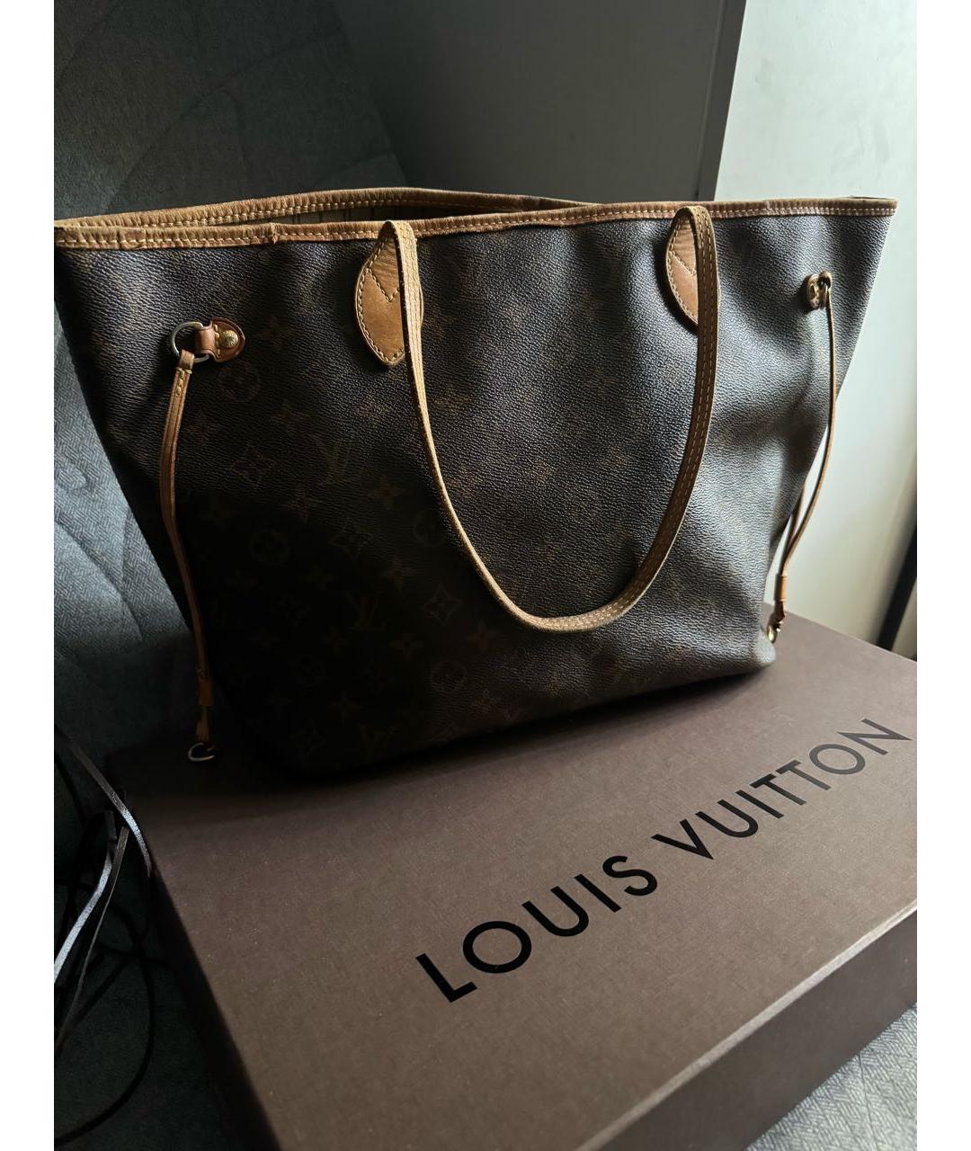 LOUIS VUITTON Коричневая сумка через плечо из канвы, фото 2
