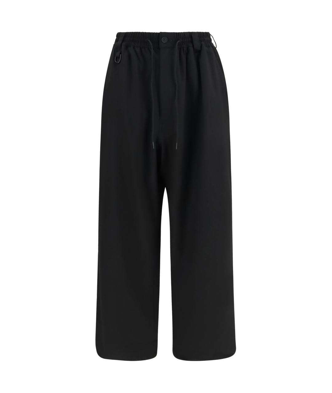Y-3 Черные шерстяные повседневные брюки, фото 1