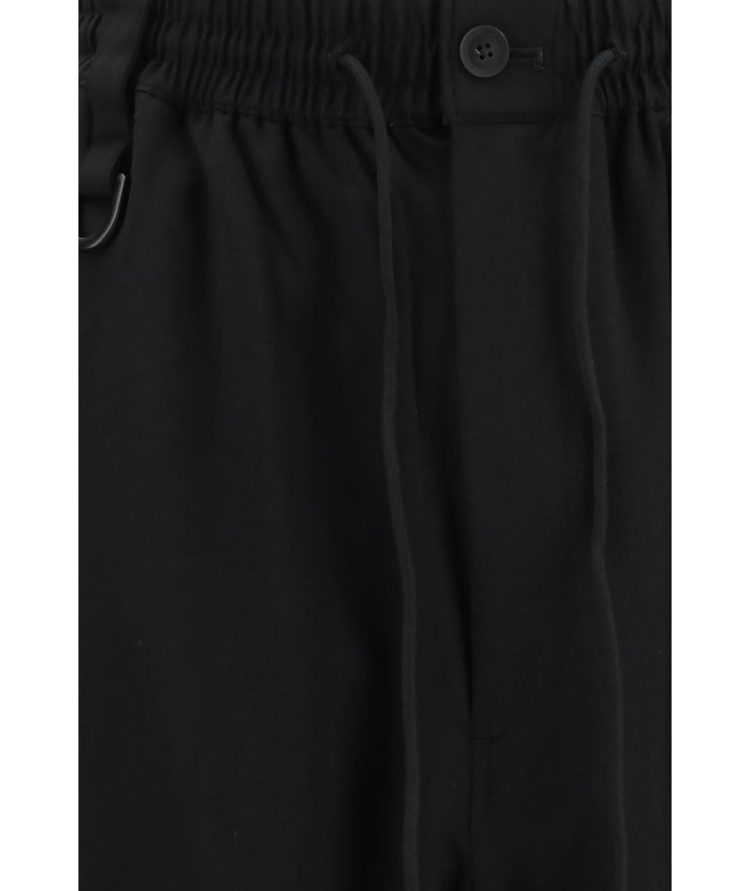 Y-3 Черные шерстяные повседневные брюки, фото 3