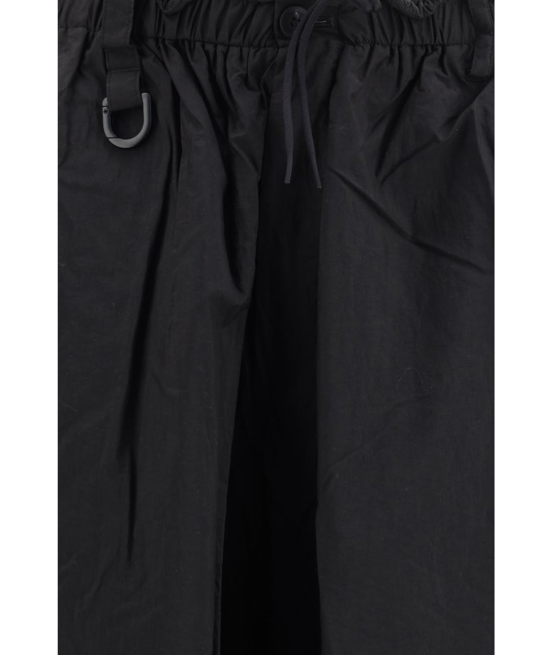 Y-3 Черные полиамидовые повседневные брюки, фото 3