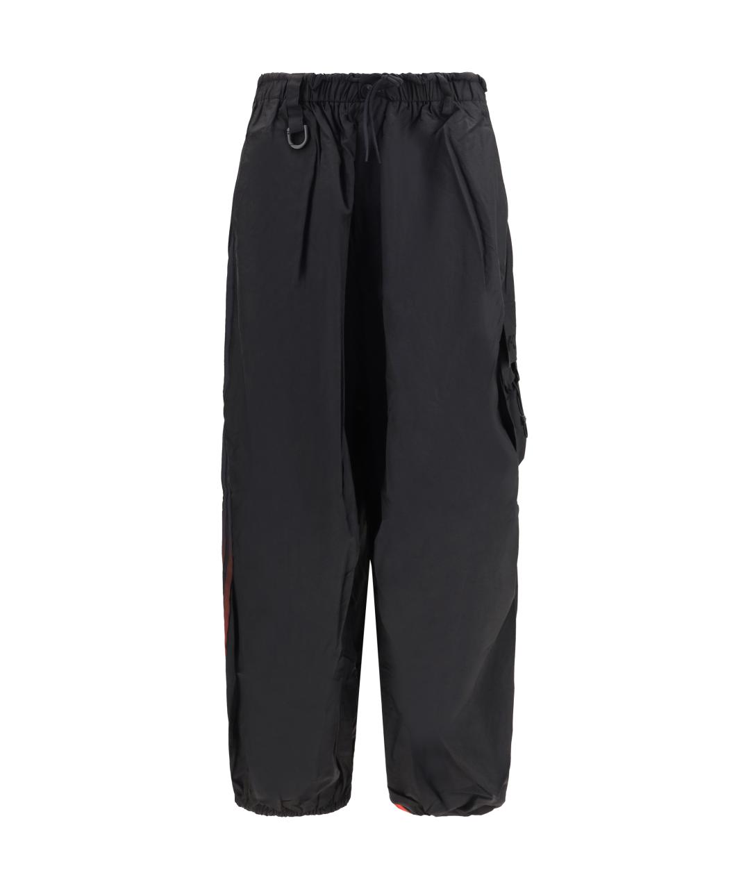 Y-3 Черные полиамидовые повседневные брюки, фото 1