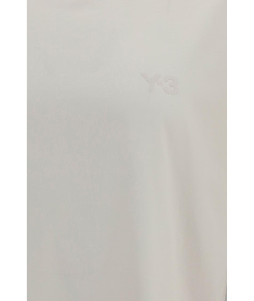 Y-3 Белая хлопковая футболка, фото 3