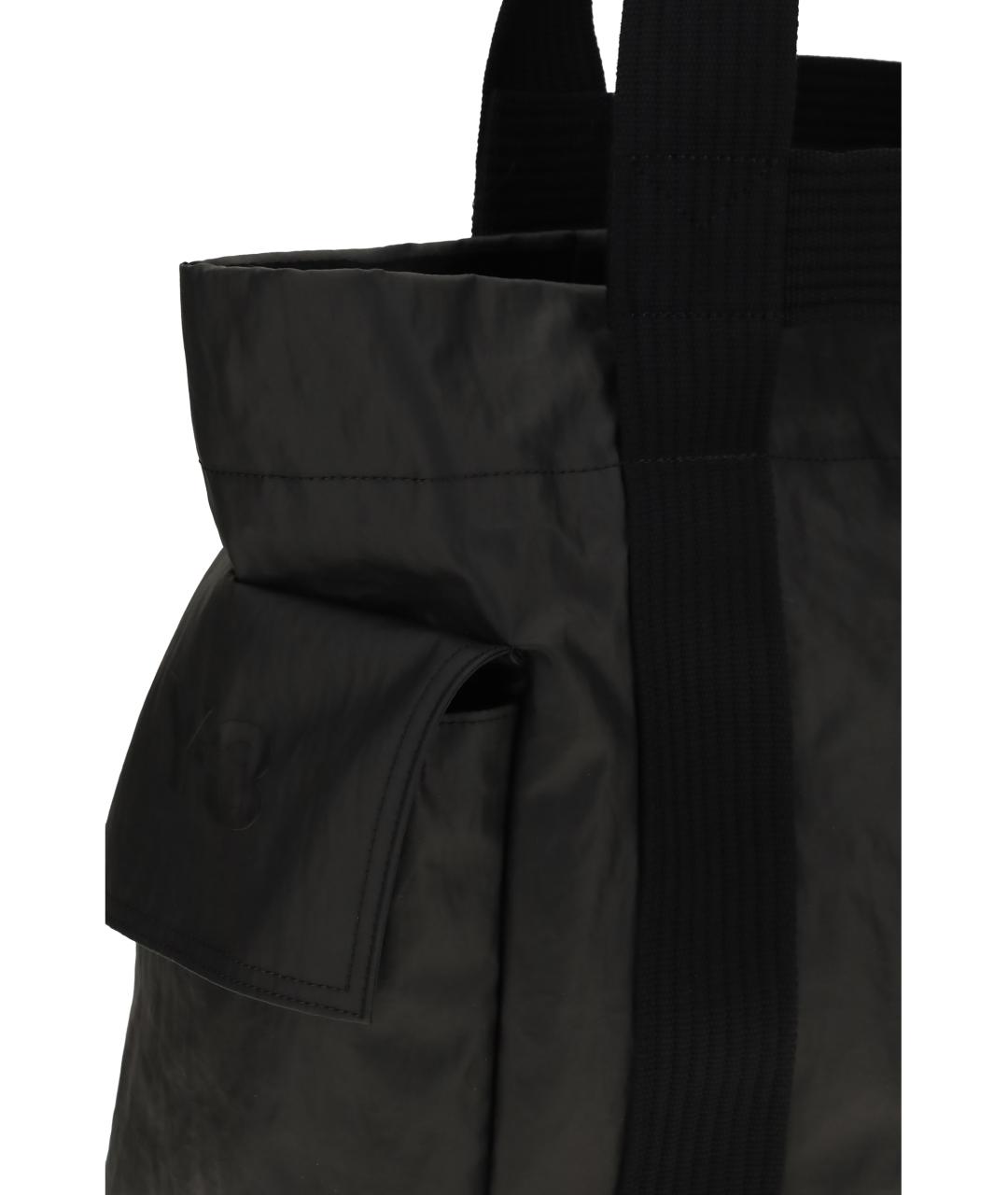 Y-3 Черная нейлоновая сумка тоут, фото 4