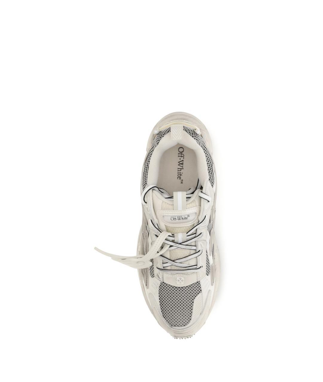 OFF-WHITE Бежевые текстильные низкие кроссовки / кеды, фото 4