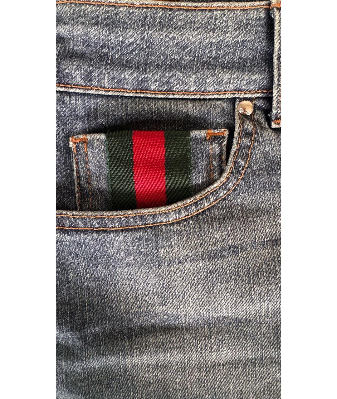 GUCCI Синие деним шорты, фото 8