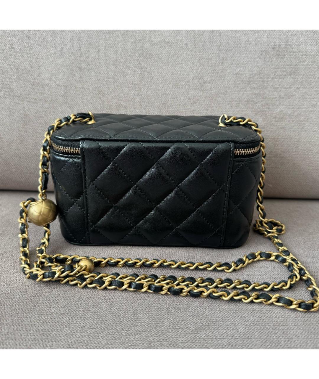 CHANEL Черная кожаная сумка через плечо, фото 3