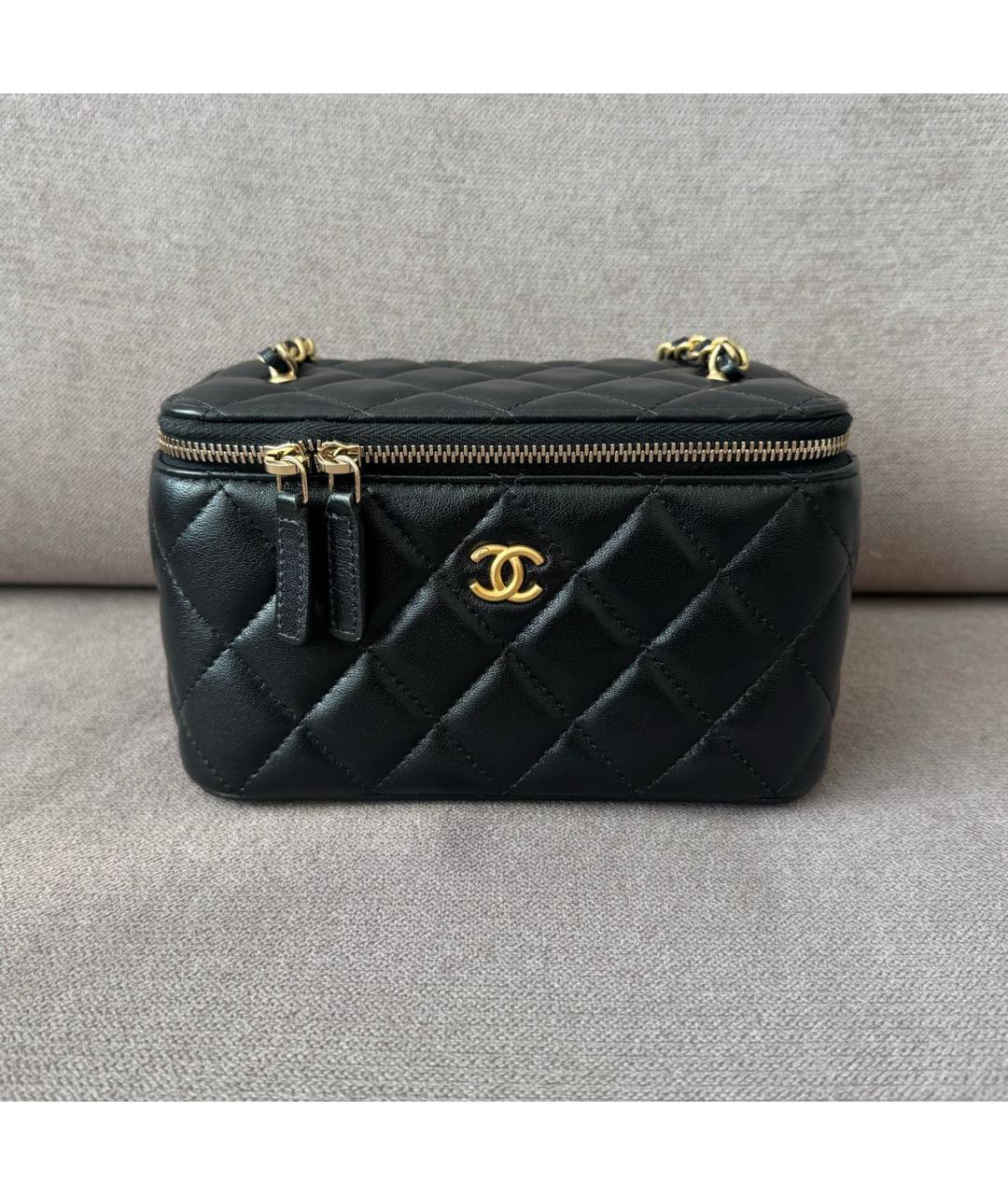 CHANEL Черная кожаная сумка через плечо, фото 2