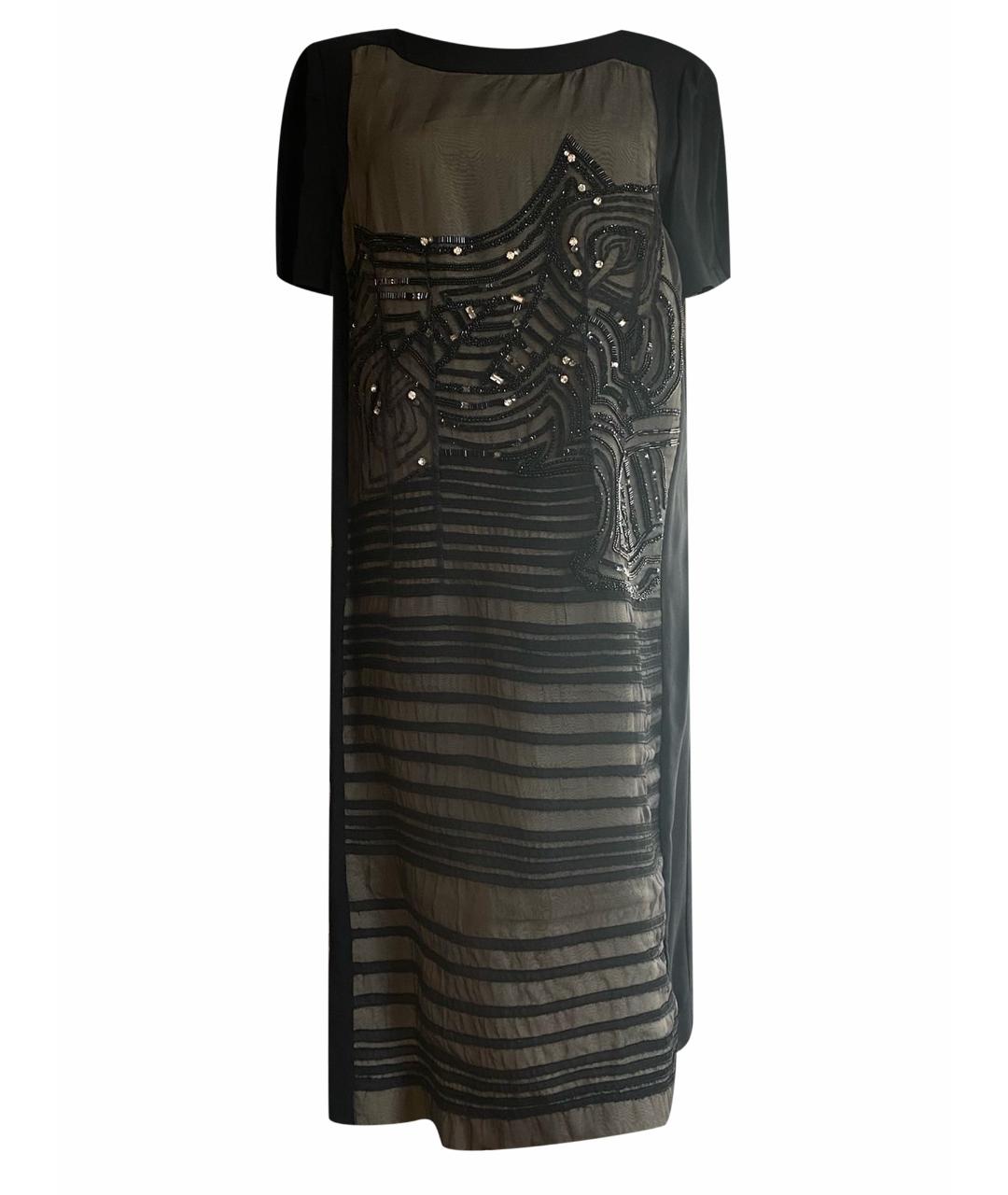 ANTONIO MARRAS Черное шелковое платье, фото 1