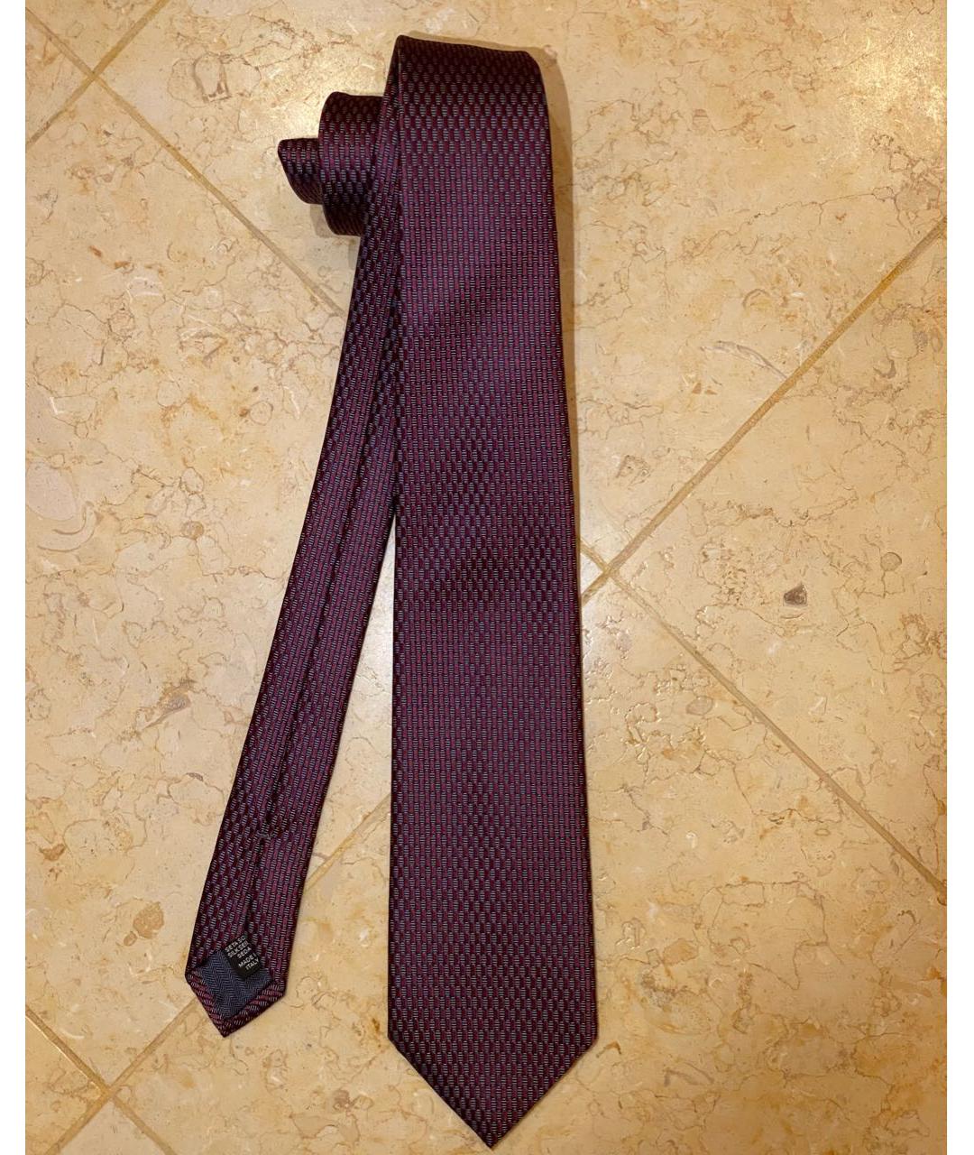 ERMENEGILDO ZEGNA Красный шелковый галстук, фото 5