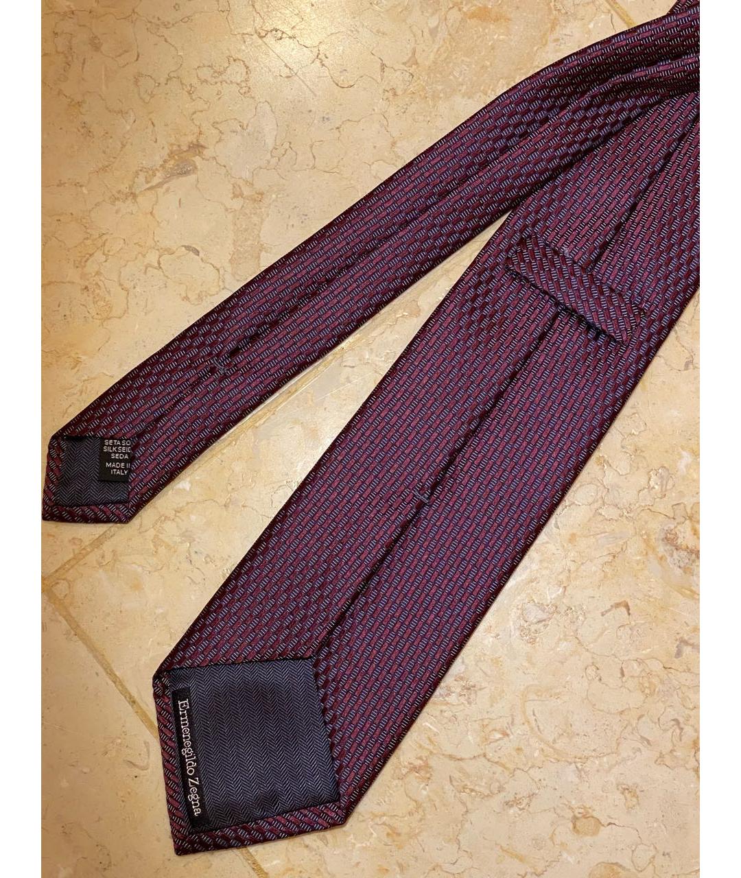 ERMENEGILDO ZEGNA Красный шелковый галстук, фото 3