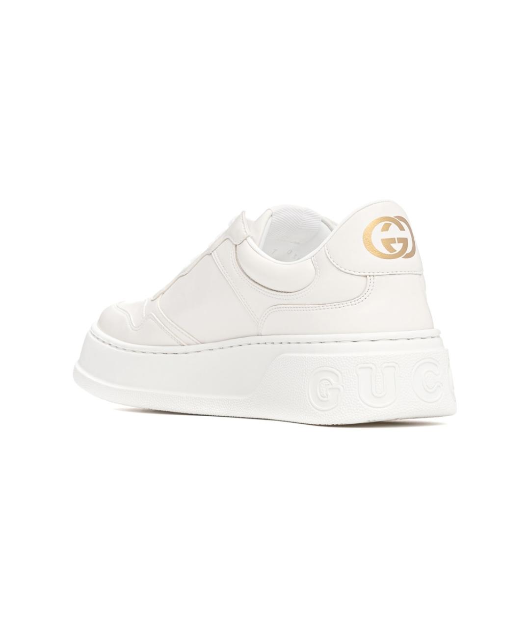 GUCCI Белые кеды из искусственной кожи, фото 2