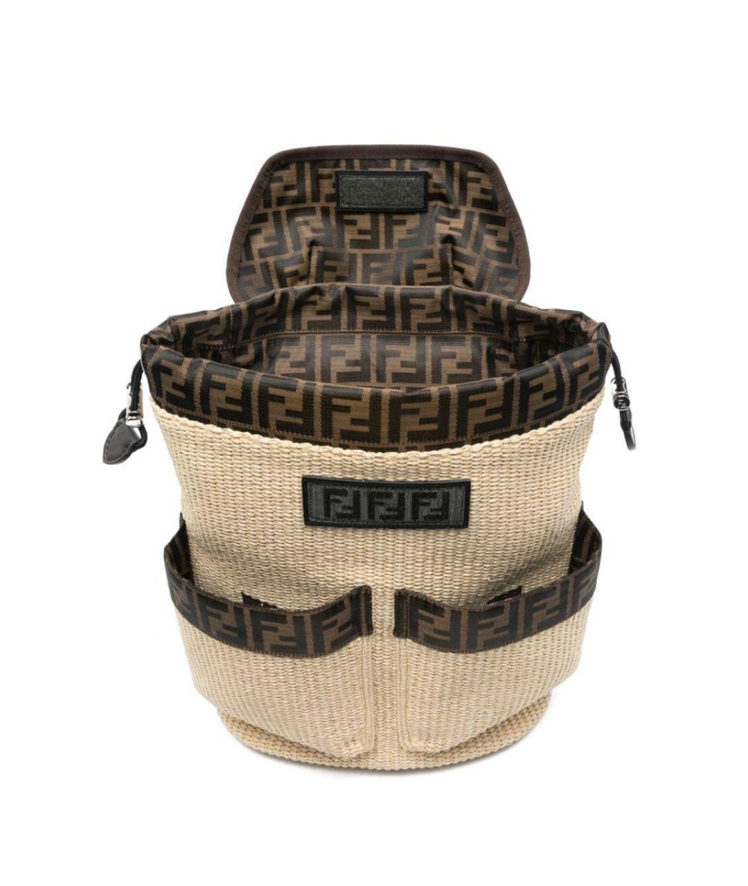 FENDI Бежевый рюкзак, фото 4