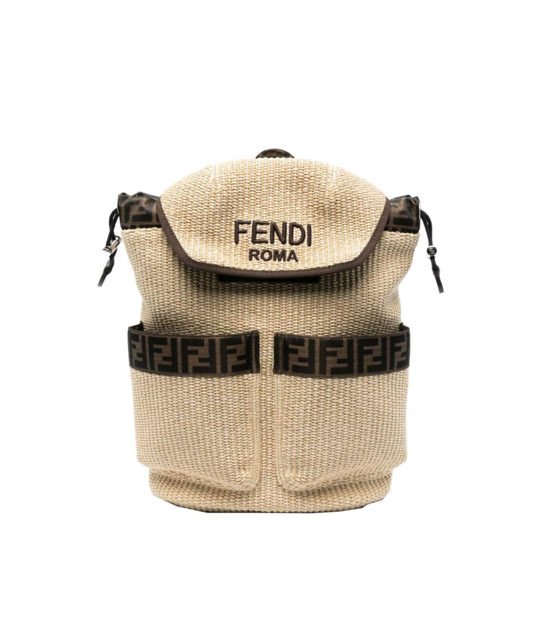FENDI Бежевый рюкзак, фото 1