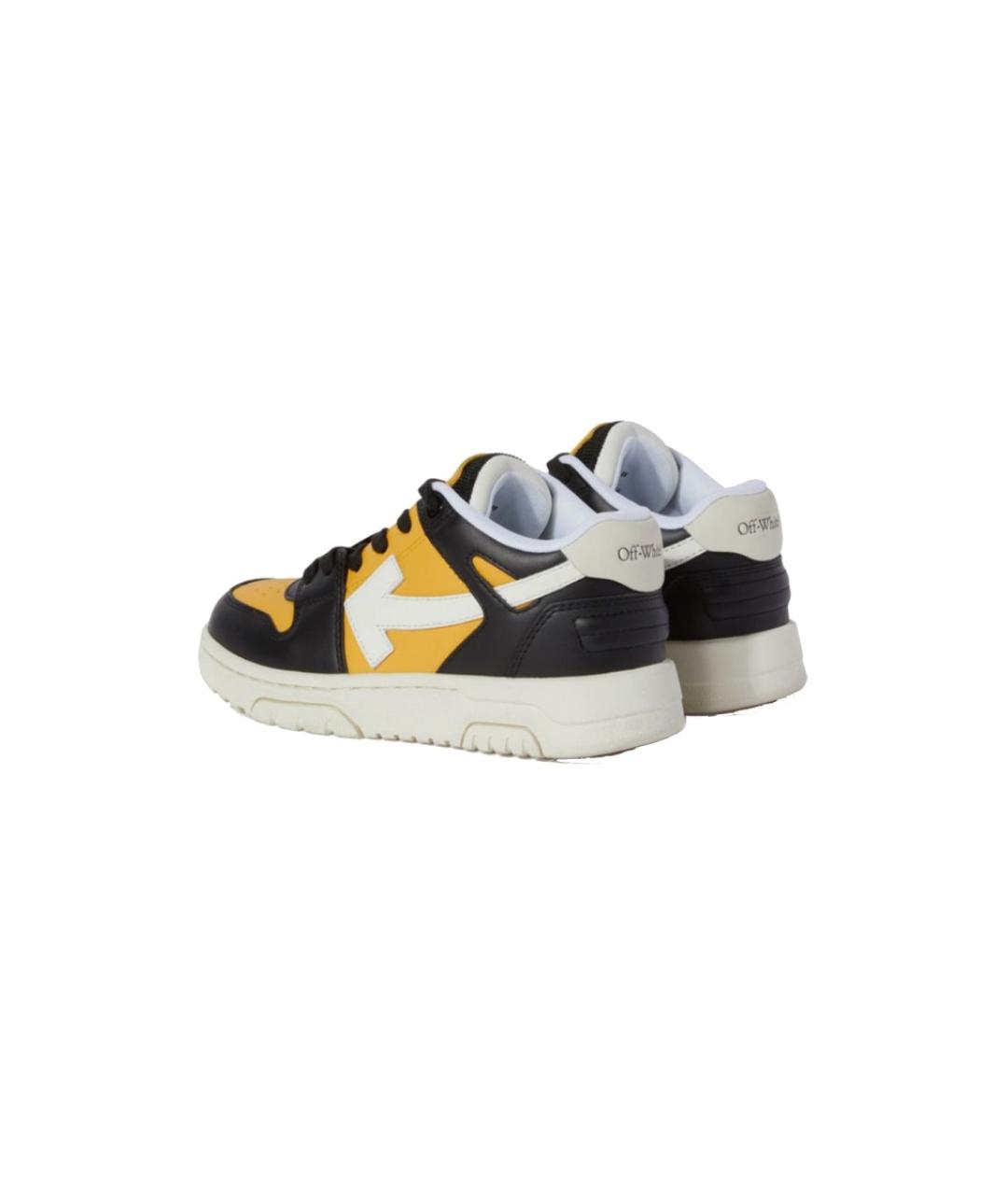 OFF-WHITE Желтые синтетические кеды, фото 3