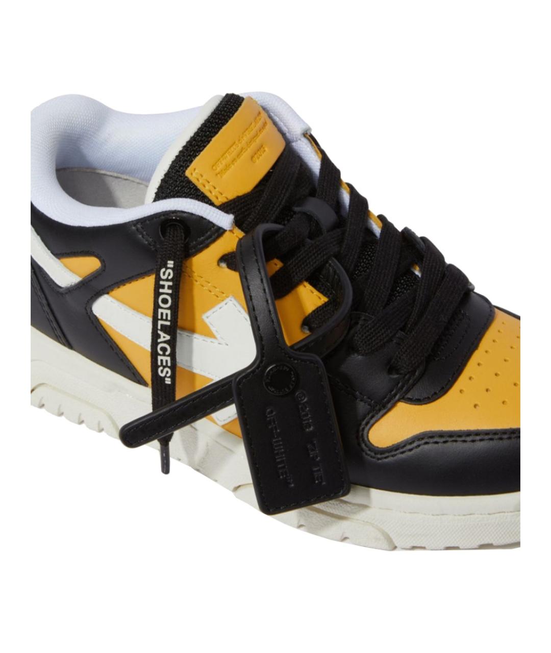 OFF-WHITE Желтые синтетические кеды, фото 4