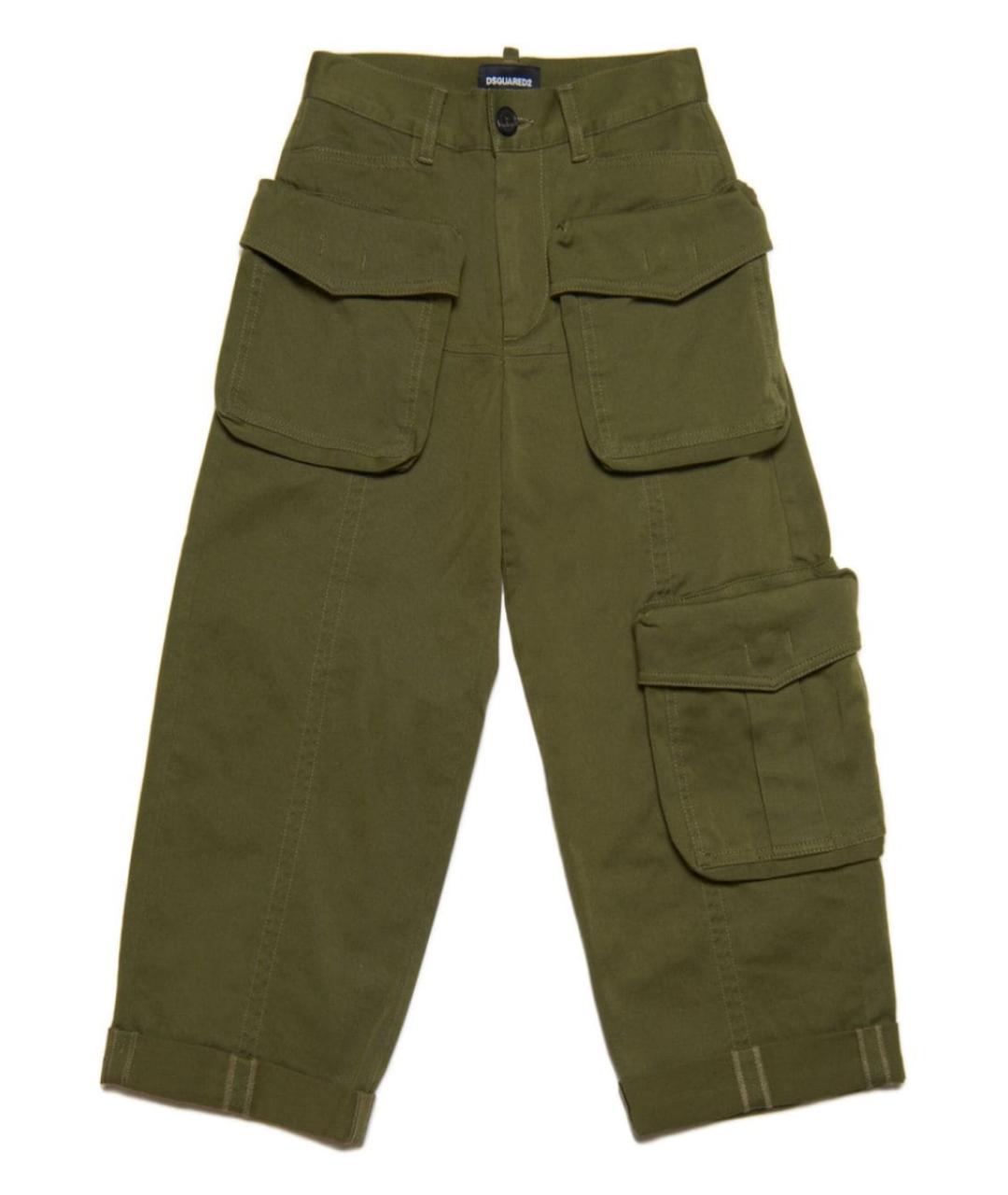 DSQUARED2 Зеленые хлопковые брюки и шорты, фото 1
